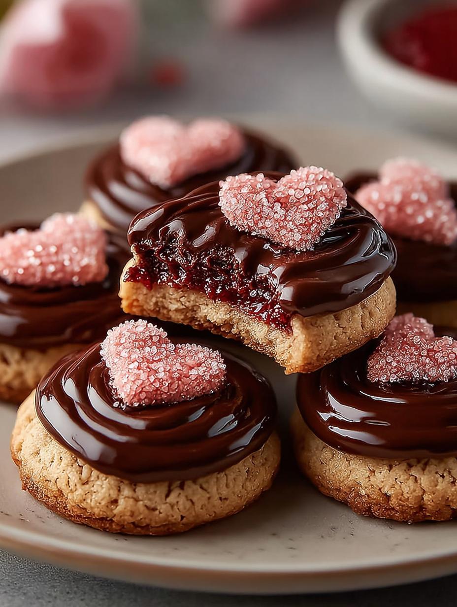 Decadent Valentine Ganache Cookies for Sweethearts - Valentine Ganache Cookies - main visual representation