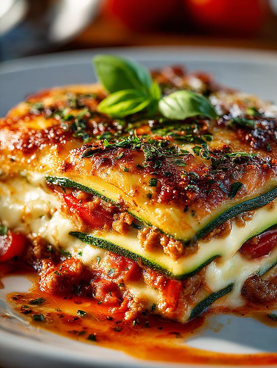 Irresistible Zucchini Lasagna with Ground Turkey Recipe - Zucchini Lasagna with Ground - main visual representation