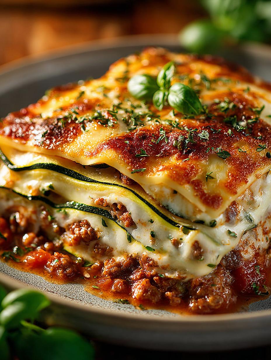 Zucchini Lasagna with Ground