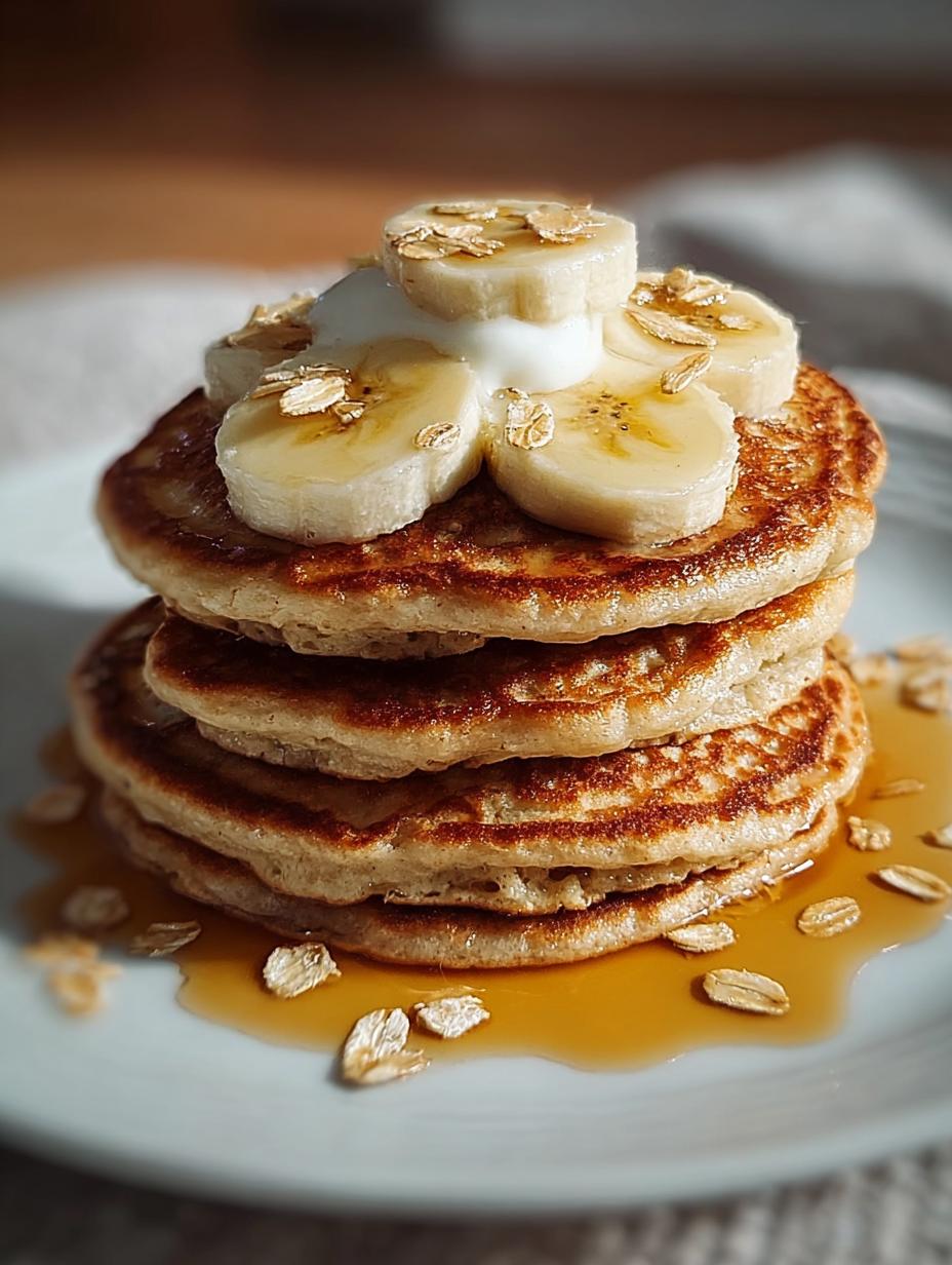 Irresistibly Fluffy Banana Oatmeal Pancakes for Breakfast - Banana Oatmeal Pancakes - additional detail