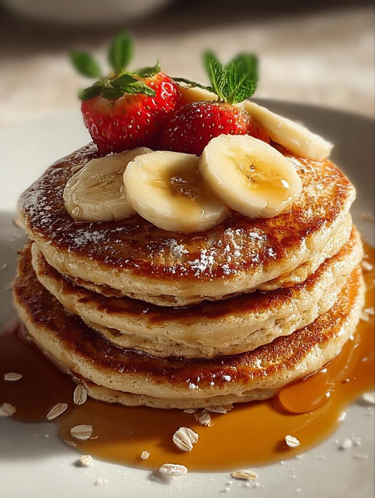 Banana Oatmeal Pancakes