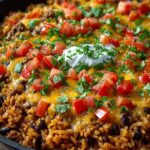 Cheesy Taco Rice Skillet