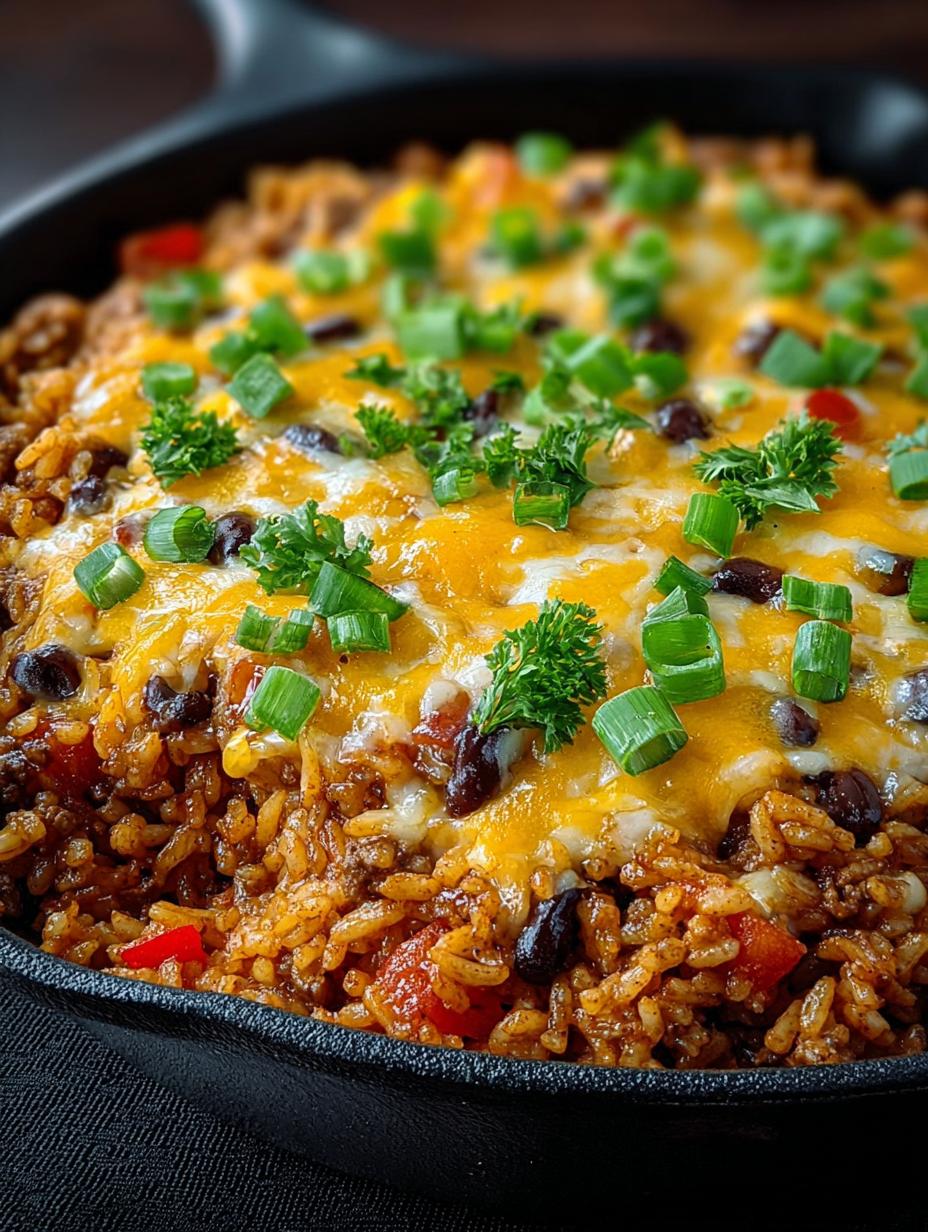 Irresistible Cheesy Taco Rice Skillet for Dinner - Cheesy Taco Rice Skillet - additional detail