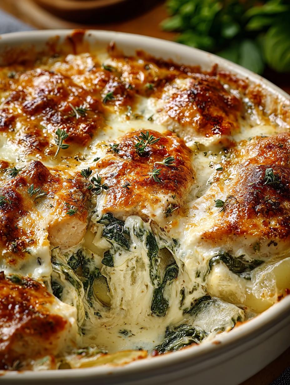 Chicken Spinach Casserole with Cream Cheese: 6 Savory Steps - Chicken Spinach Casserole with - additional detail