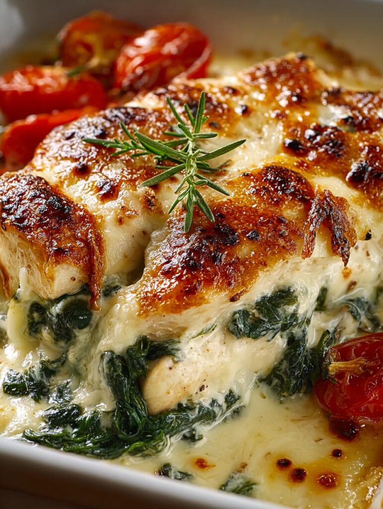 Chicken Spinach Casserole with