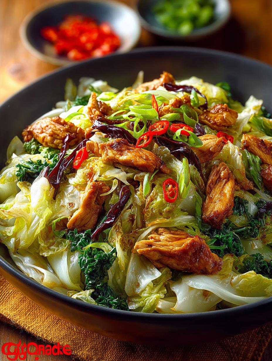 Chinese Chicken Cabbage Stir