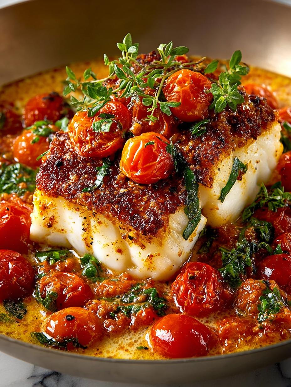 Cod Tomato Garlic Sauce