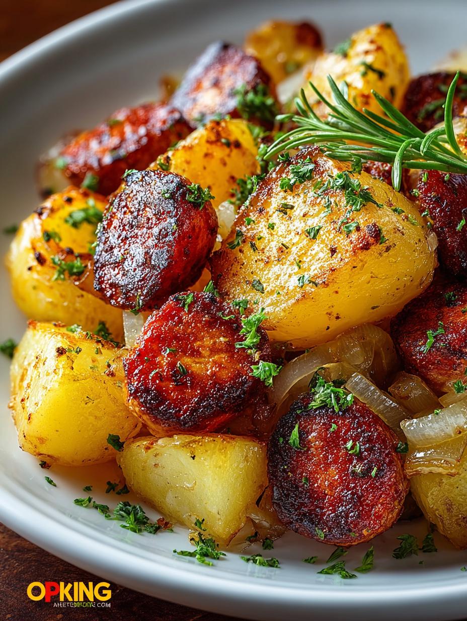 Fried Potatoes Onions Smoked