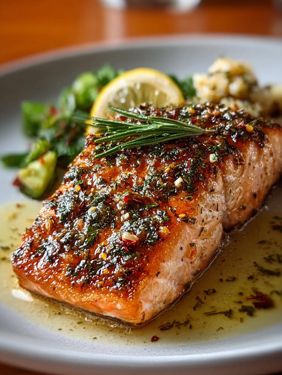 Garlic Herb Roasted Salmon