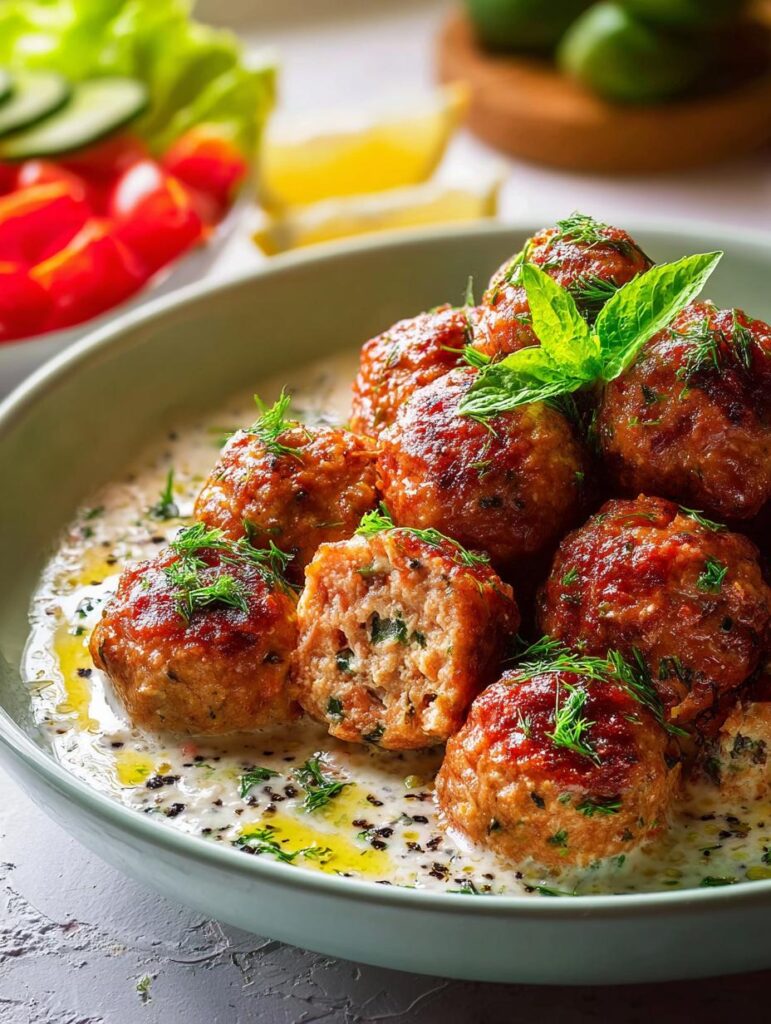 Greek Chicken Meatballs with