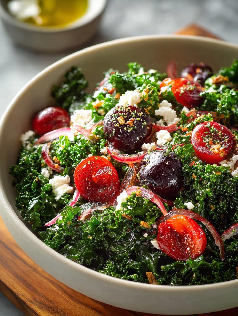 Kale Cherry Salad with Goat Cheese: A Refreshing Delight - Kale Cherry Salad with - additional detail