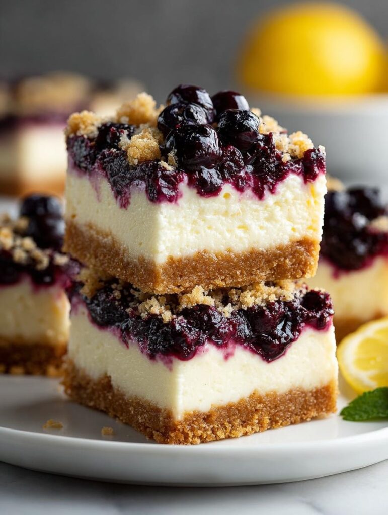 Lemon Blueberry Cheesecake Bars