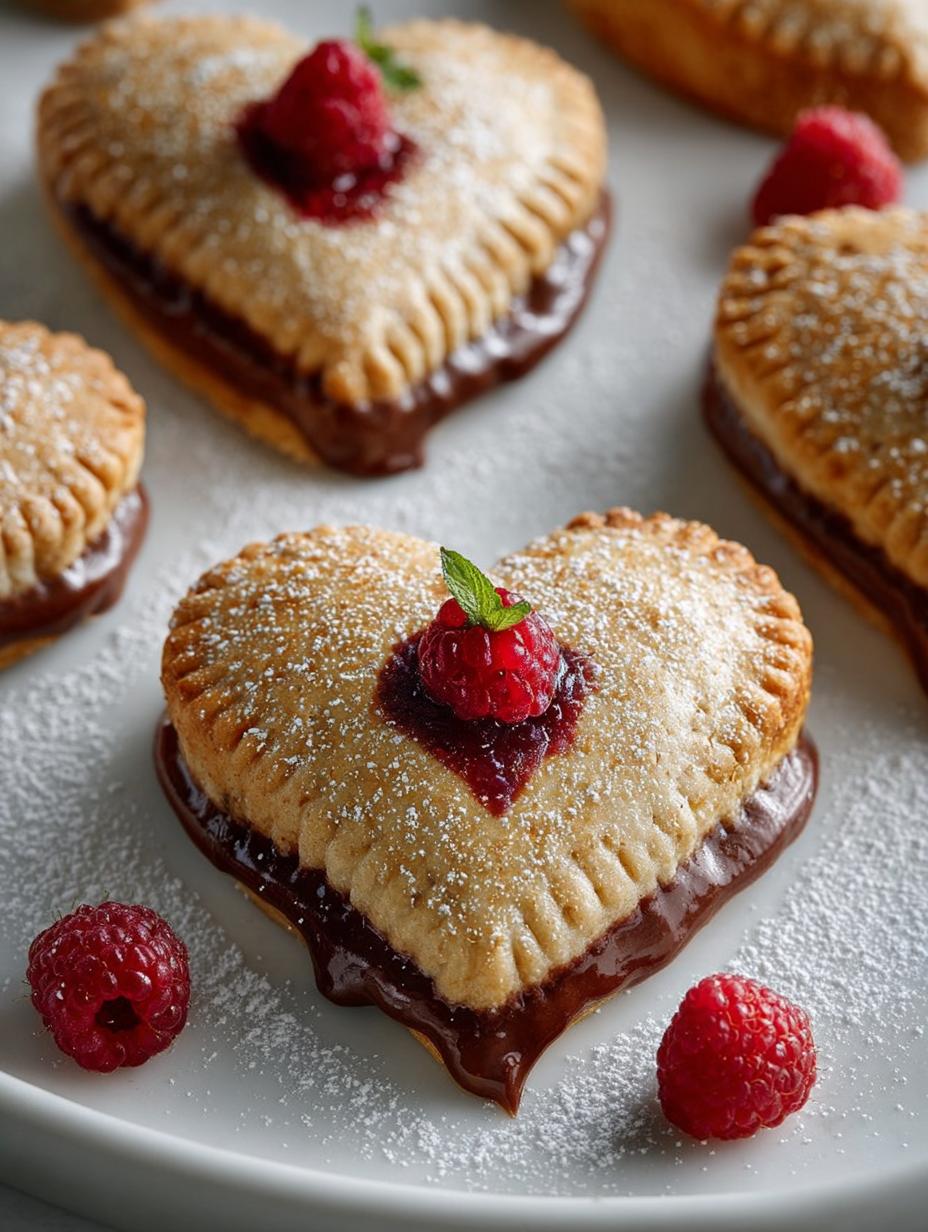 Delightful Mini Raspberry Nutella Heart Pies Recipe - Mini Raspberry Nutella Heart - main visual representation