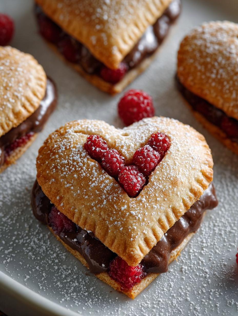 Delightful Mini Raspberry Nutella Heart Pies Recipe - Mini Raspberry Nutella Heart - additional detail