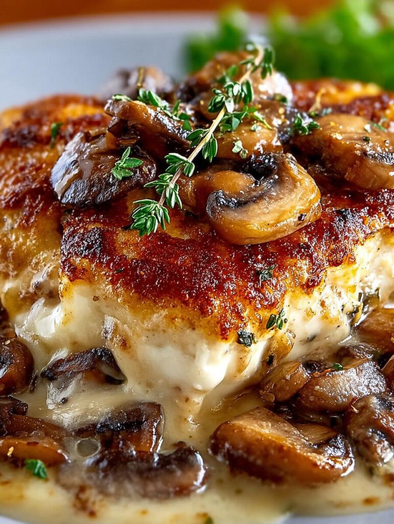 Mushroom Asiago Chicken