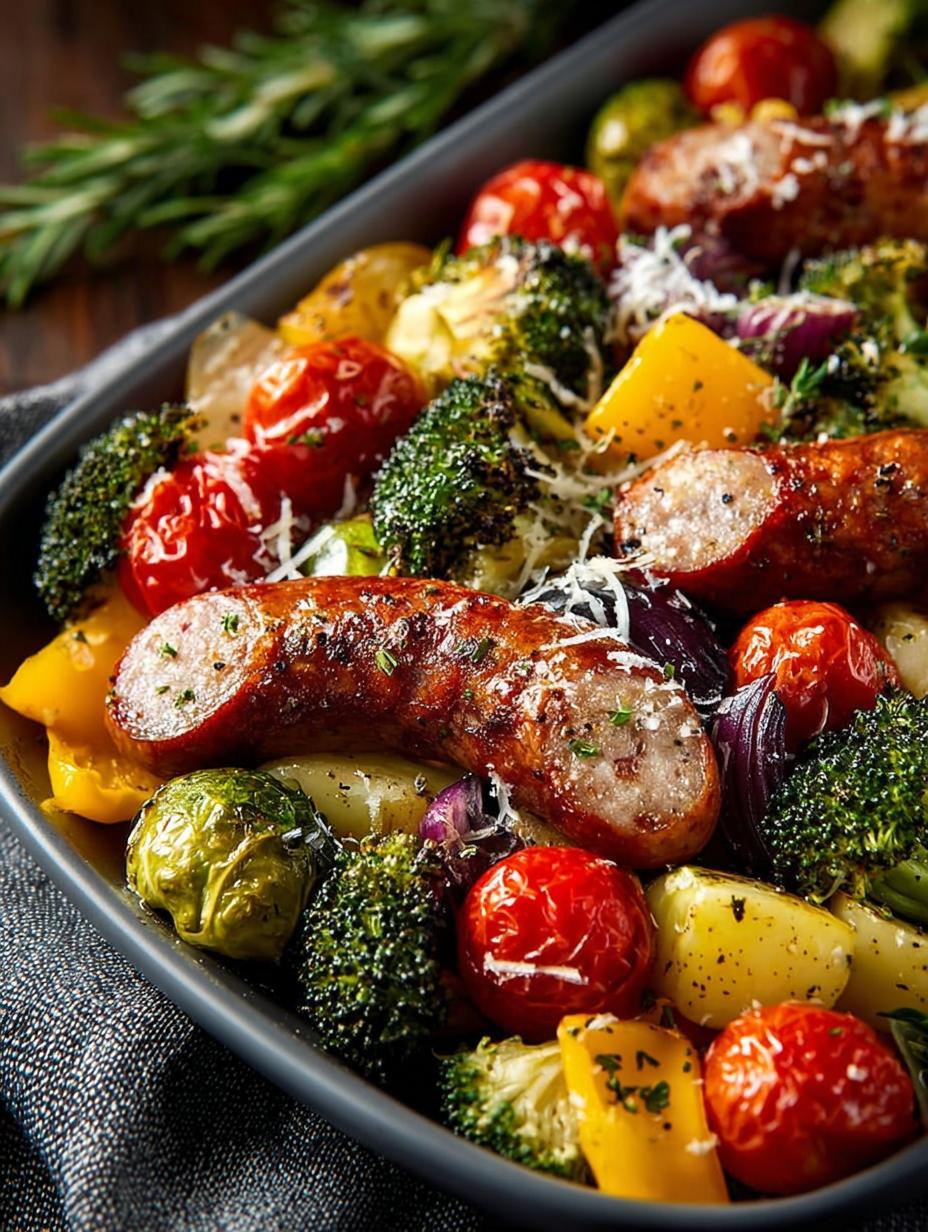 Sheet Pan Sausage Veggies