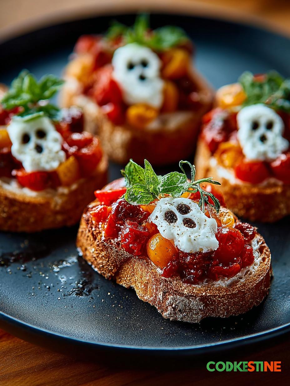 Spooky Boo Schetta: 5 Hauntingly Delicious Appetizer Ideas - Spooky Boo Schetta - additional detail