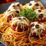 Spooky Spaghetti Cheesy Monster