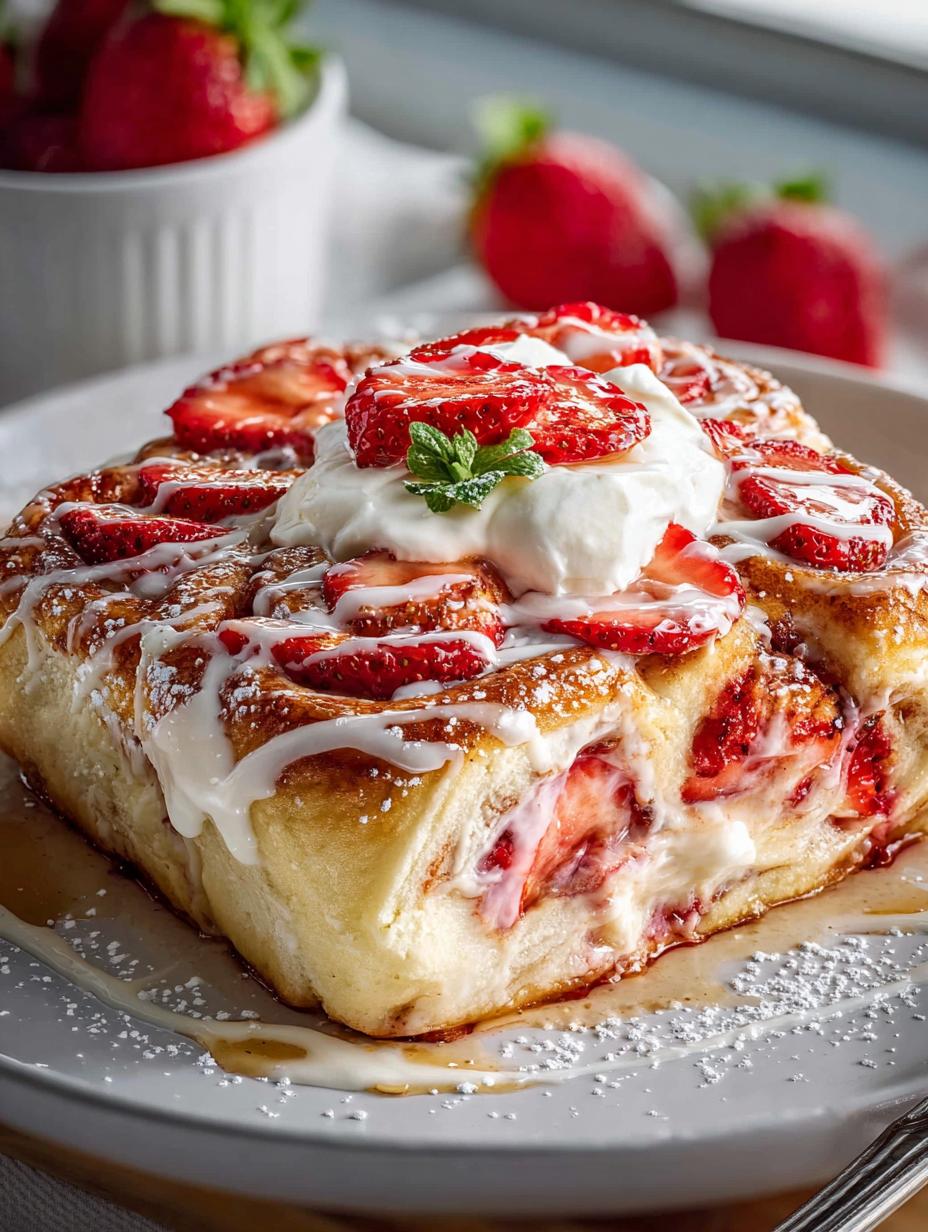 Irresistible Strawberry Cheesecake Cinnamon Rolls Recipe - Strawberry Cheesecake Cinnamon Rolls - main visual representation