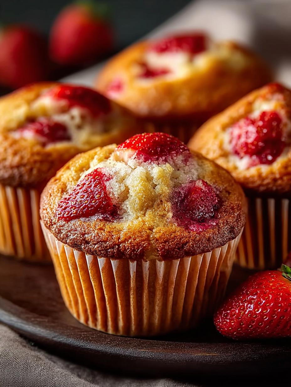 Irresistible Strawberry Muffins with Streusel Topping - Strawberry Muffins - main visual representation