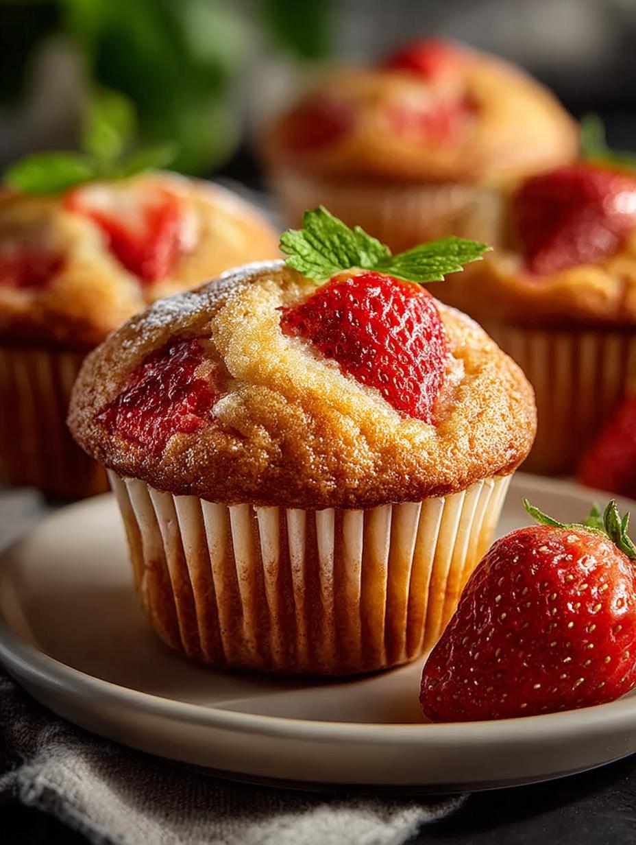 Irresistible Strawberry Muffins with Streusel Topping - Strawberry Muffins - additional detail