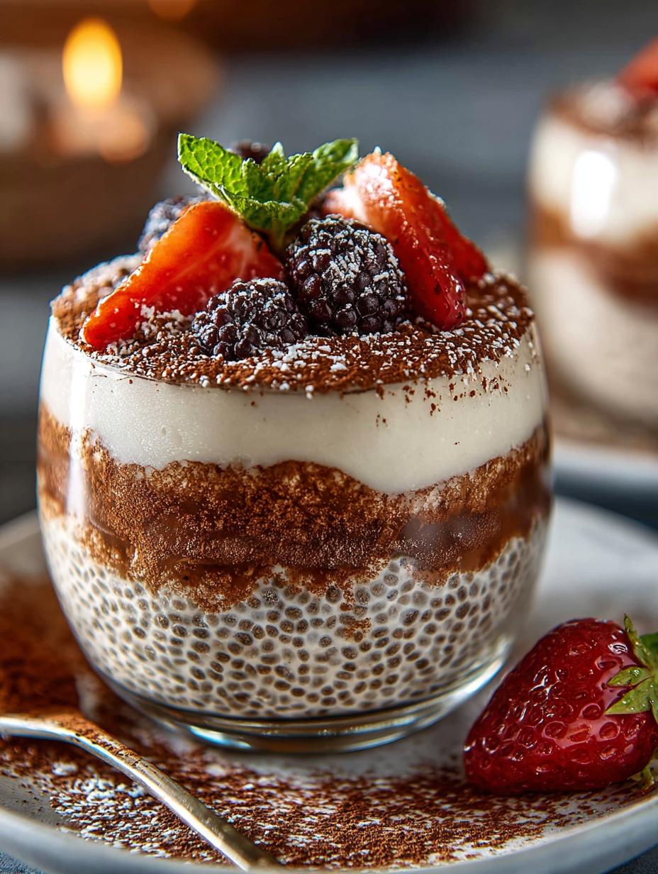 Tiramisu Chia Pudding with